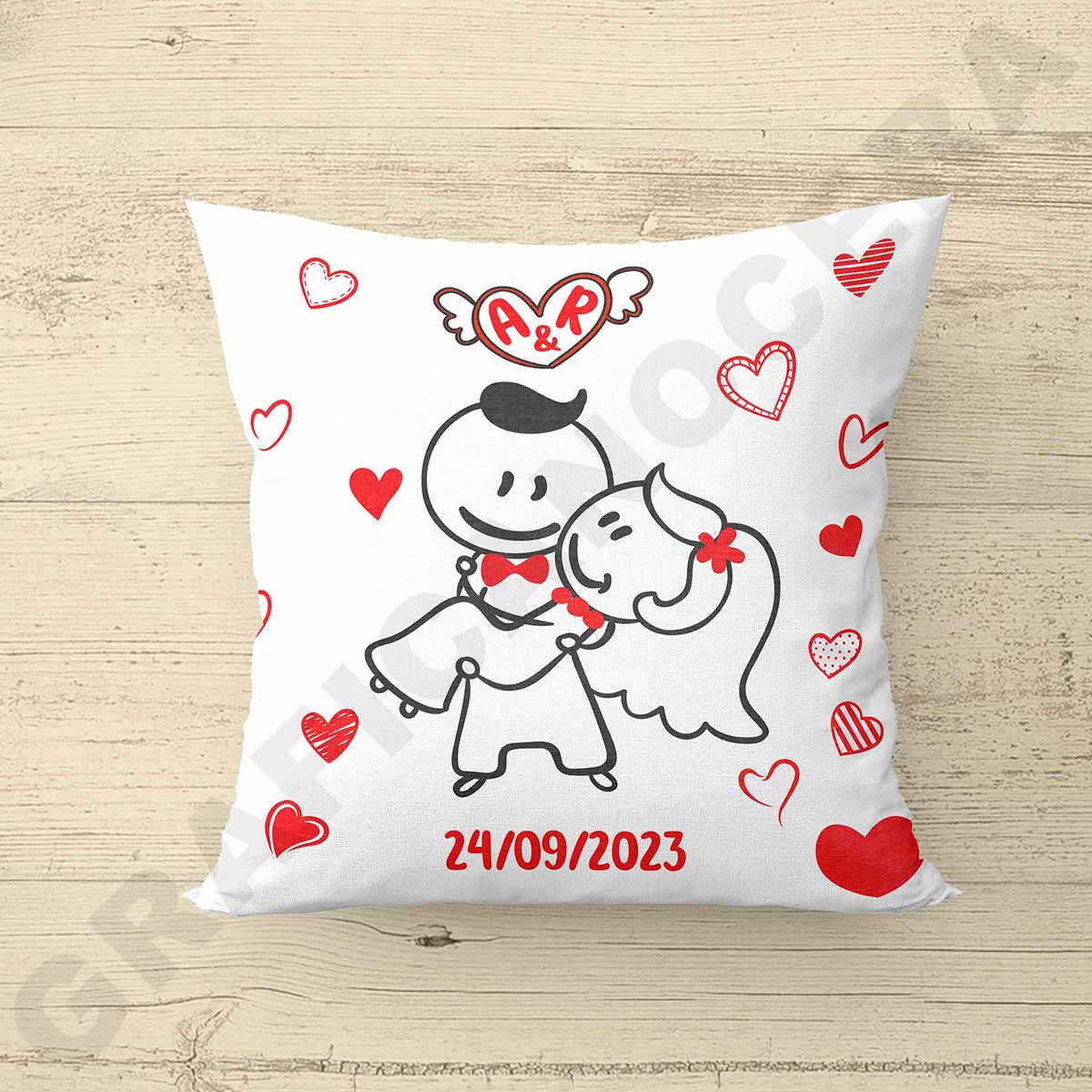 Cuscino Personalizzato Ricordo Matrimonio 04