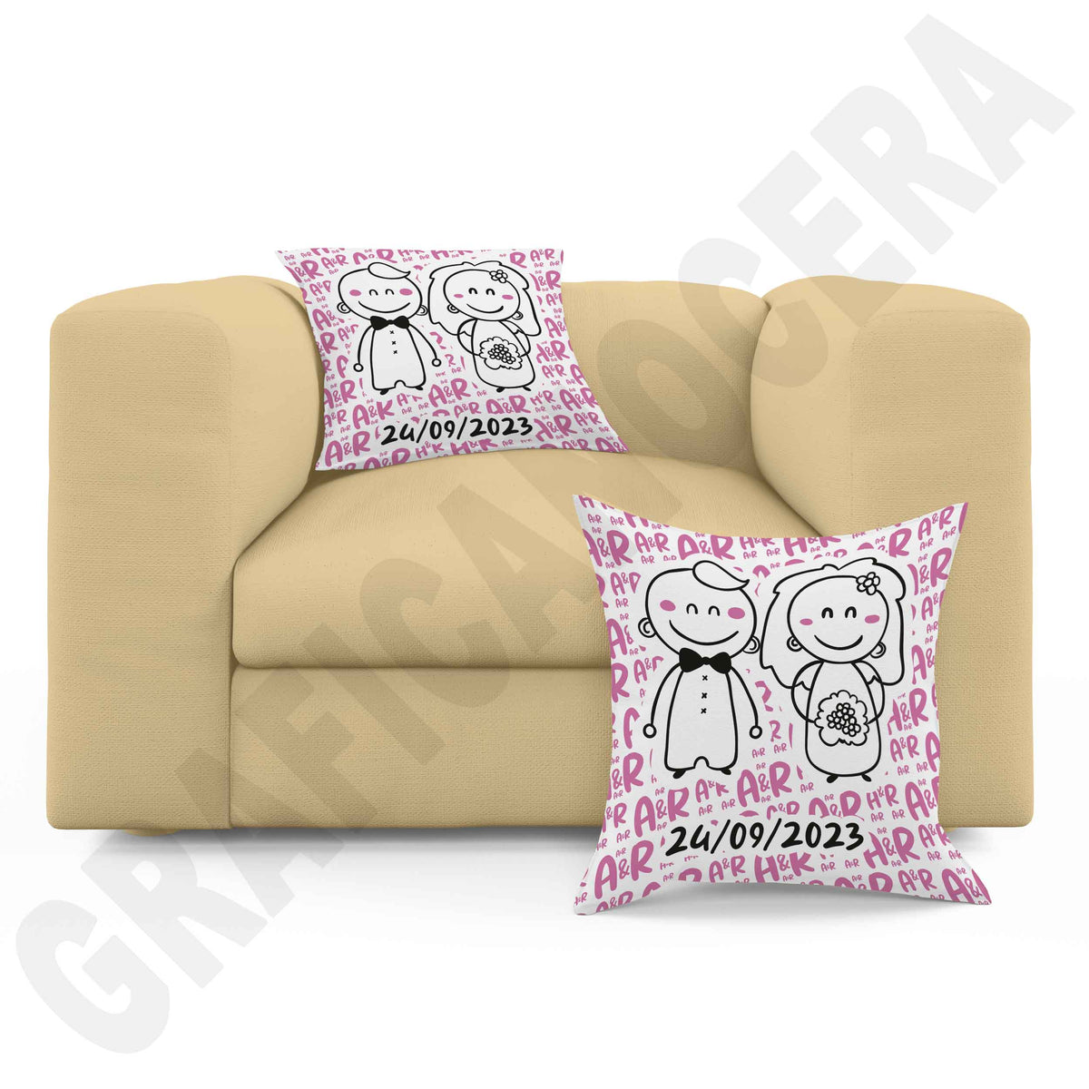 Cuscino Personalizzato Ricordo Matrimonio 02