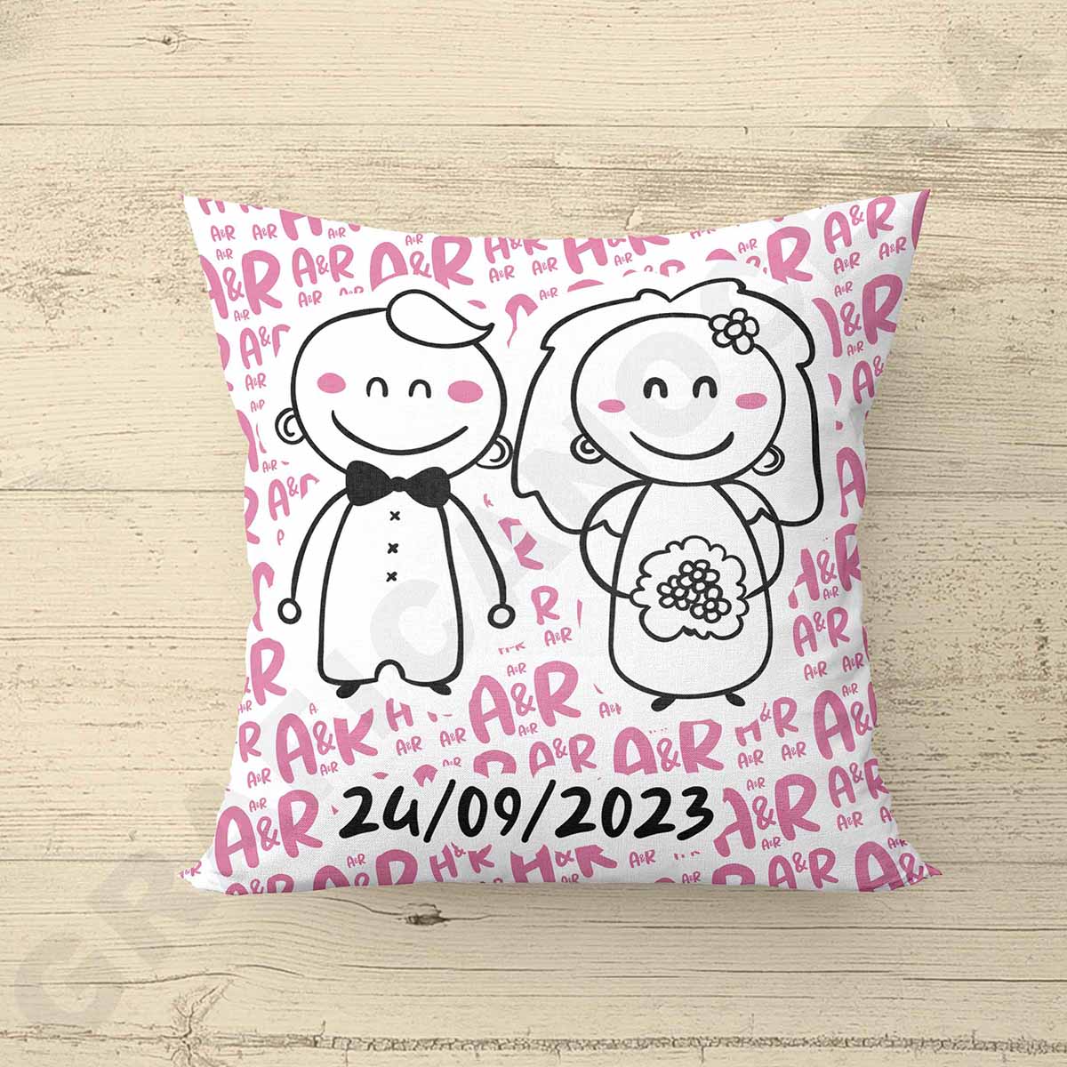 Cuscino Personalizzato Ricordo Matrimonio 02