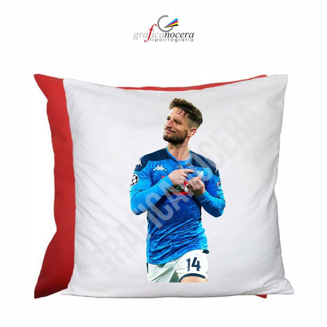 Cuscino quadrato Dries Mertens Napoli gol idolo Rosso idea regalo