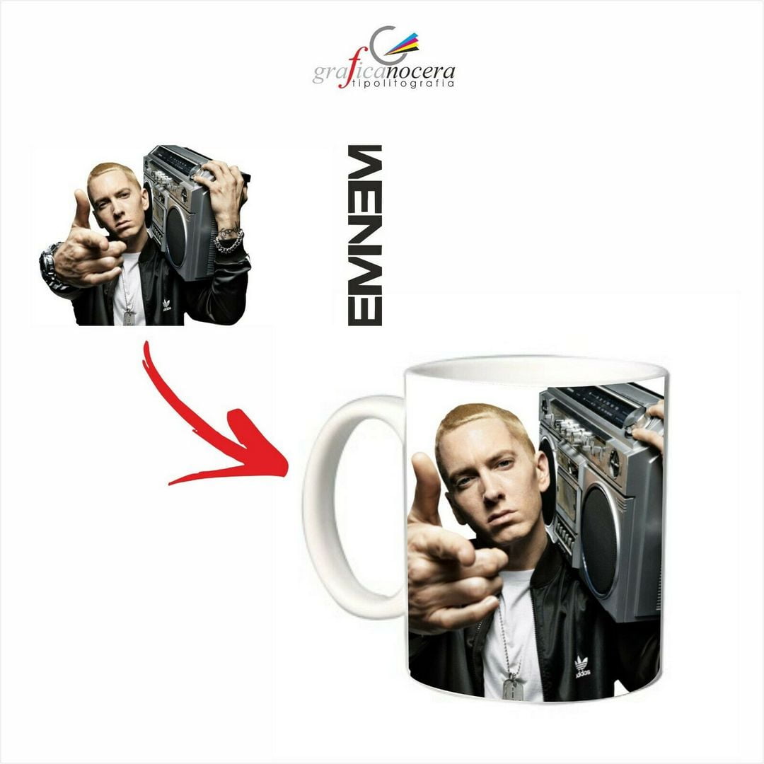 Tazza EMINEM rap americano attore idolo cucina lavabile alta qualità idea regalo