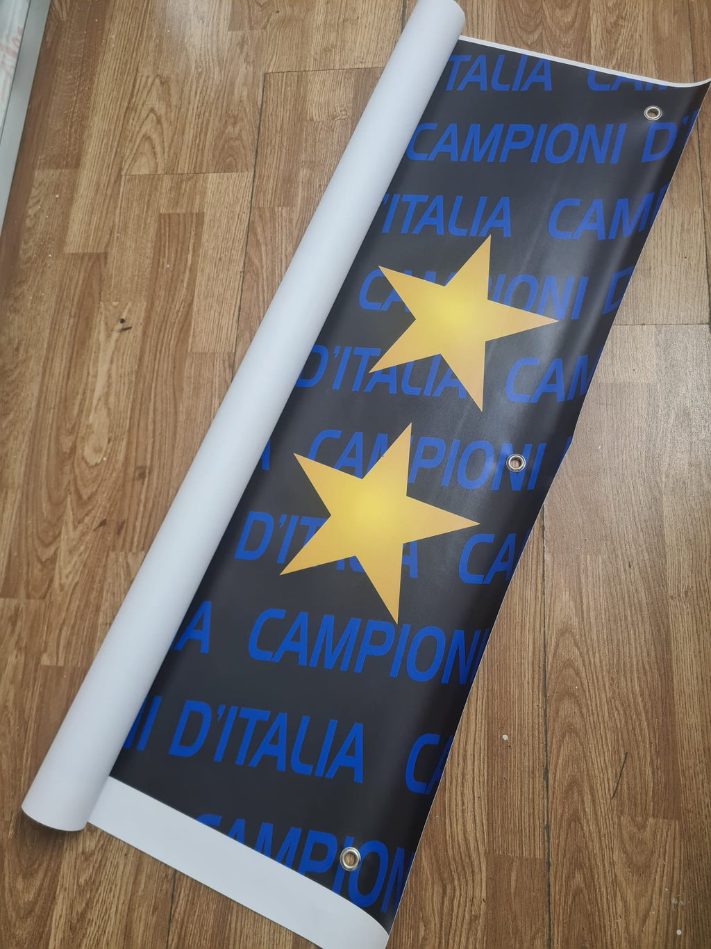 Banner Striscione in PVC Nerazzurri Campioni d'Italia 2025/2026 - 01