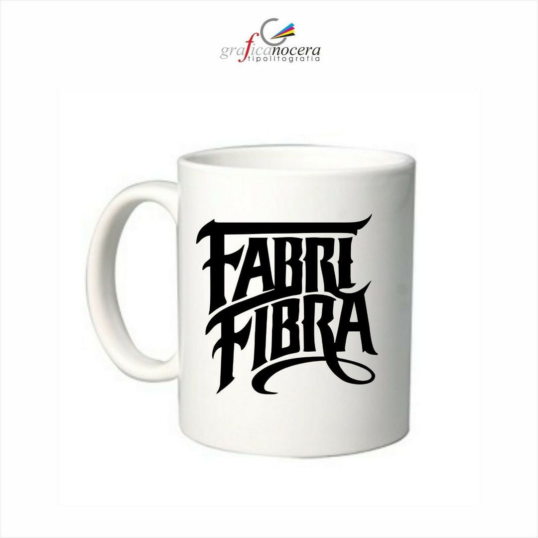 Tazza FABRI FIBRA cantante musica rap hip hop lavabile alta qualità idea regalo