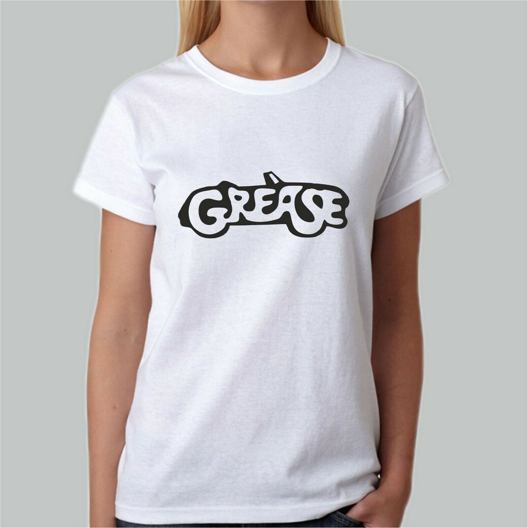T-Shirt Grease Brillantina musical bianca o nera idea regalo