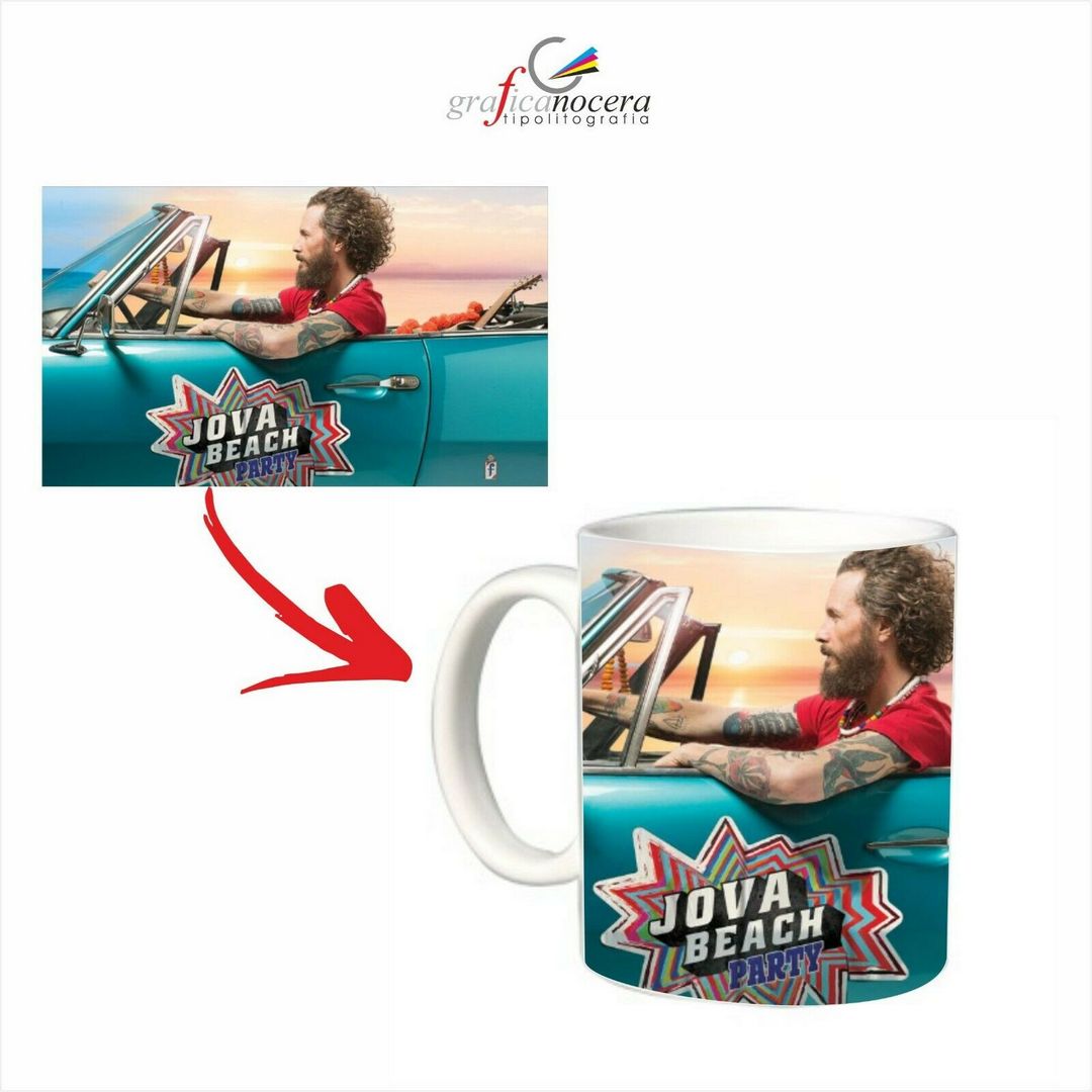 Tazza JOVANOTTI JOVA BEACH musica cucina idolo lavabile alta qualità regalo