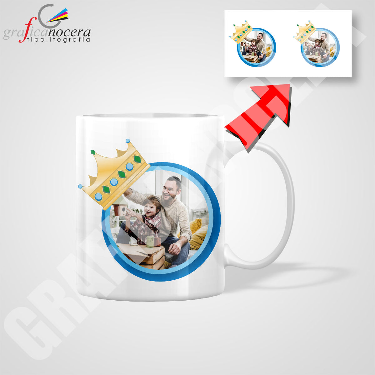 Tazza Festa del Papà con FOTO PERSONALIZZATA idea regalo