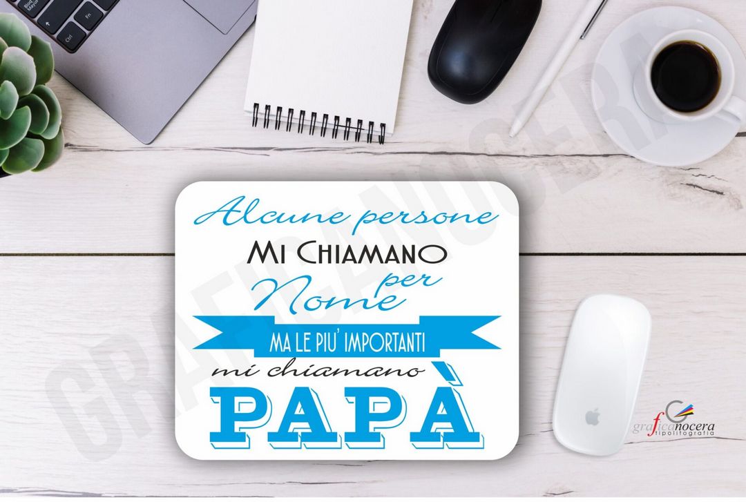 Festa del Papà Tappetino Mouse Pad Le Persone più IMPORTANTI mi Chiamano PAPA' ufficio idea regalo