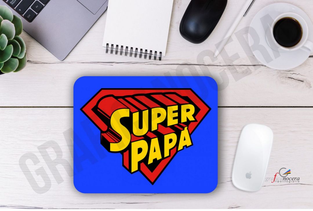 Festa del Papà Tappetino Mouse Pad Super Papà ufficio idea regalo