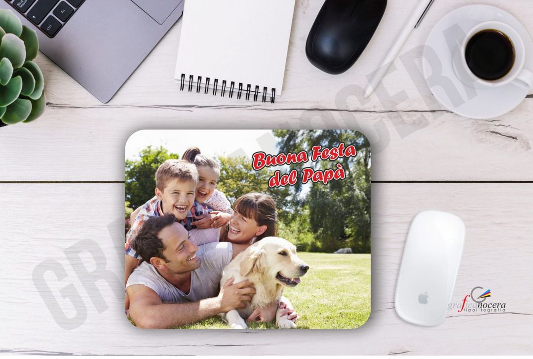 Festa del Papà Tappetino Mouse Pad con FOTO PERSONALIZZATA ufficio idea regalo