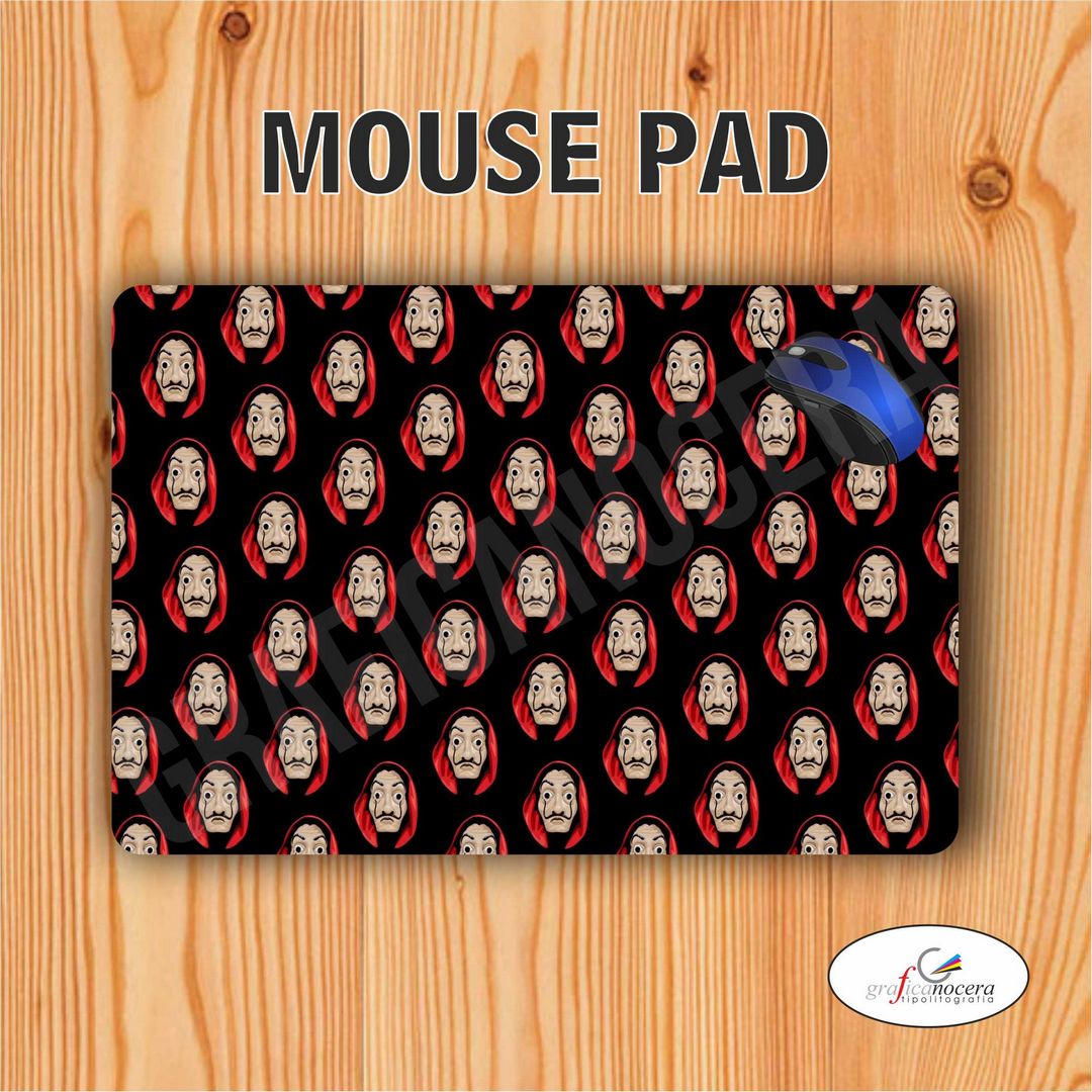 Tappetino Mouse Pad La Casa de Papel Salvador Dali serie tv PC idea regalo