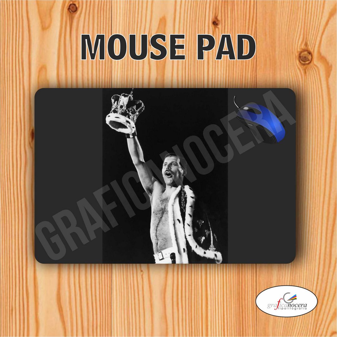 Tappetino Mouse Pad Freddie Mercury queen musica idolo computer PC idea regalo