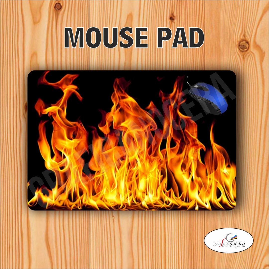 Tappetino Mouse Pad Fuoco, Fiamme pc computer idea regalo