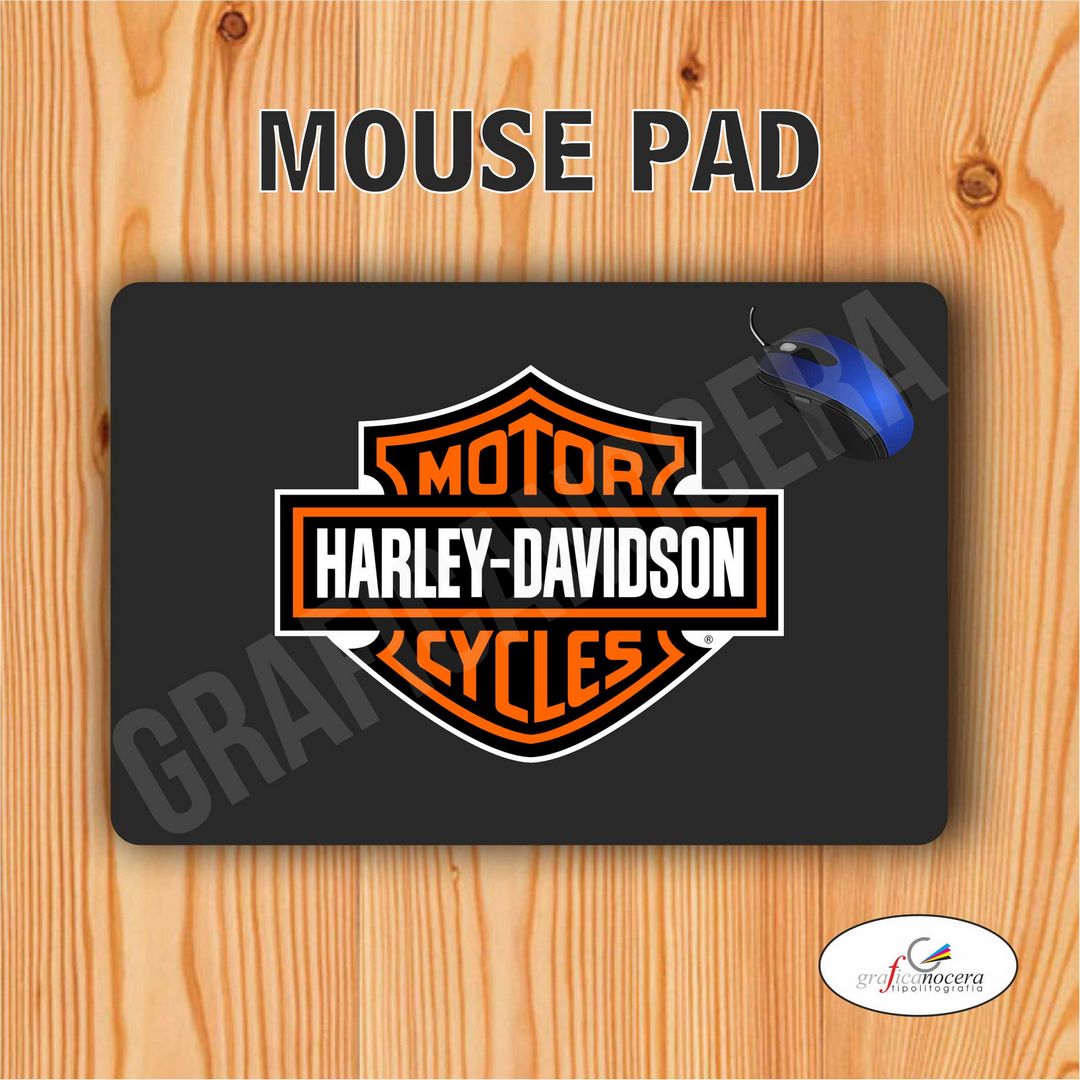 Tappetino Mouse Pad Harley Davidson Moto Motorcyclist computer PC idea regalo