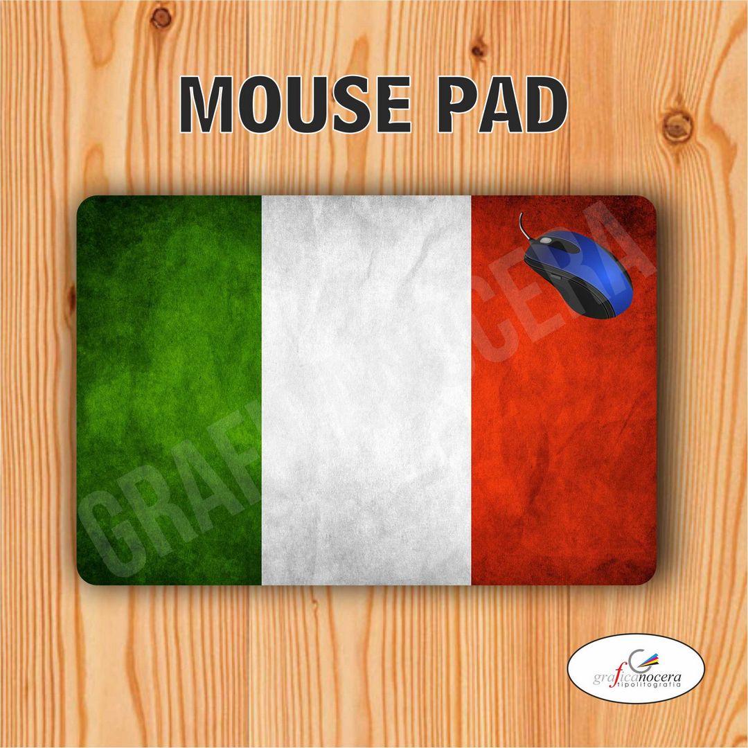Tappetino Mouse Pad Italia Bandiera verde bianco rosso computer PC idea regalo