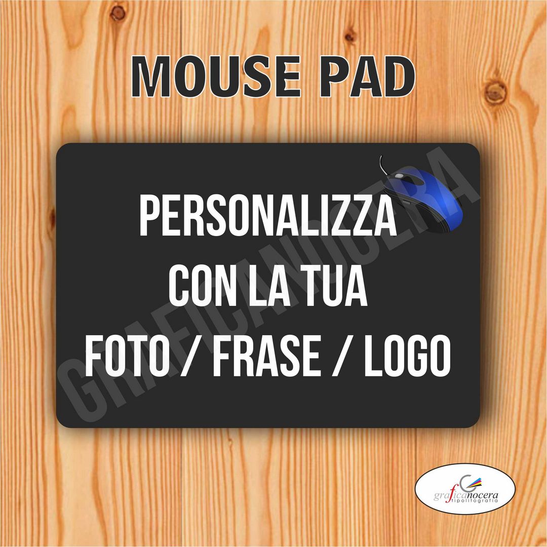 Tappetino Mouse Pad PC personalizzato con la tua foto, frase, logo idea regalo