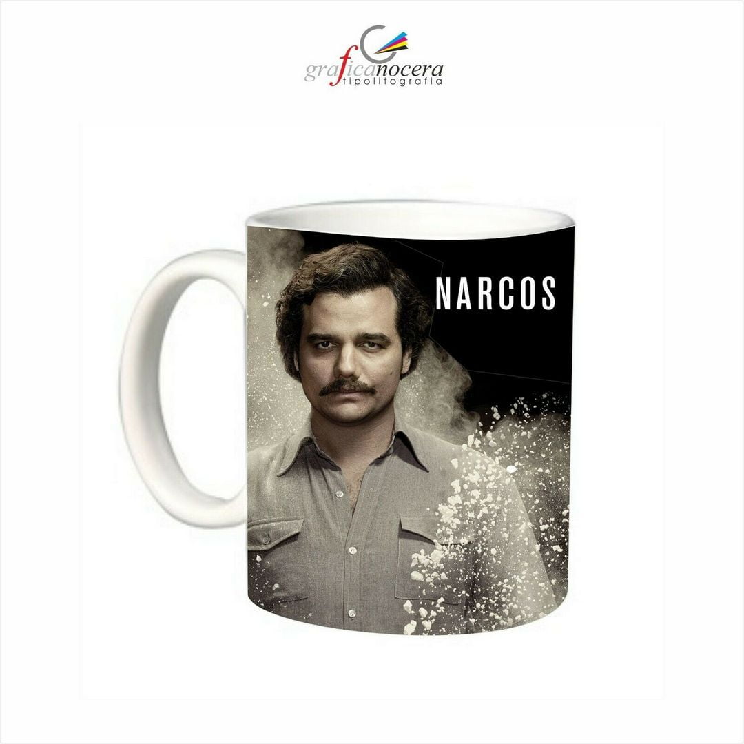 Tazza NARCOS Pablo Escobar serie tv idolo lavabile alta qualità idea regalo