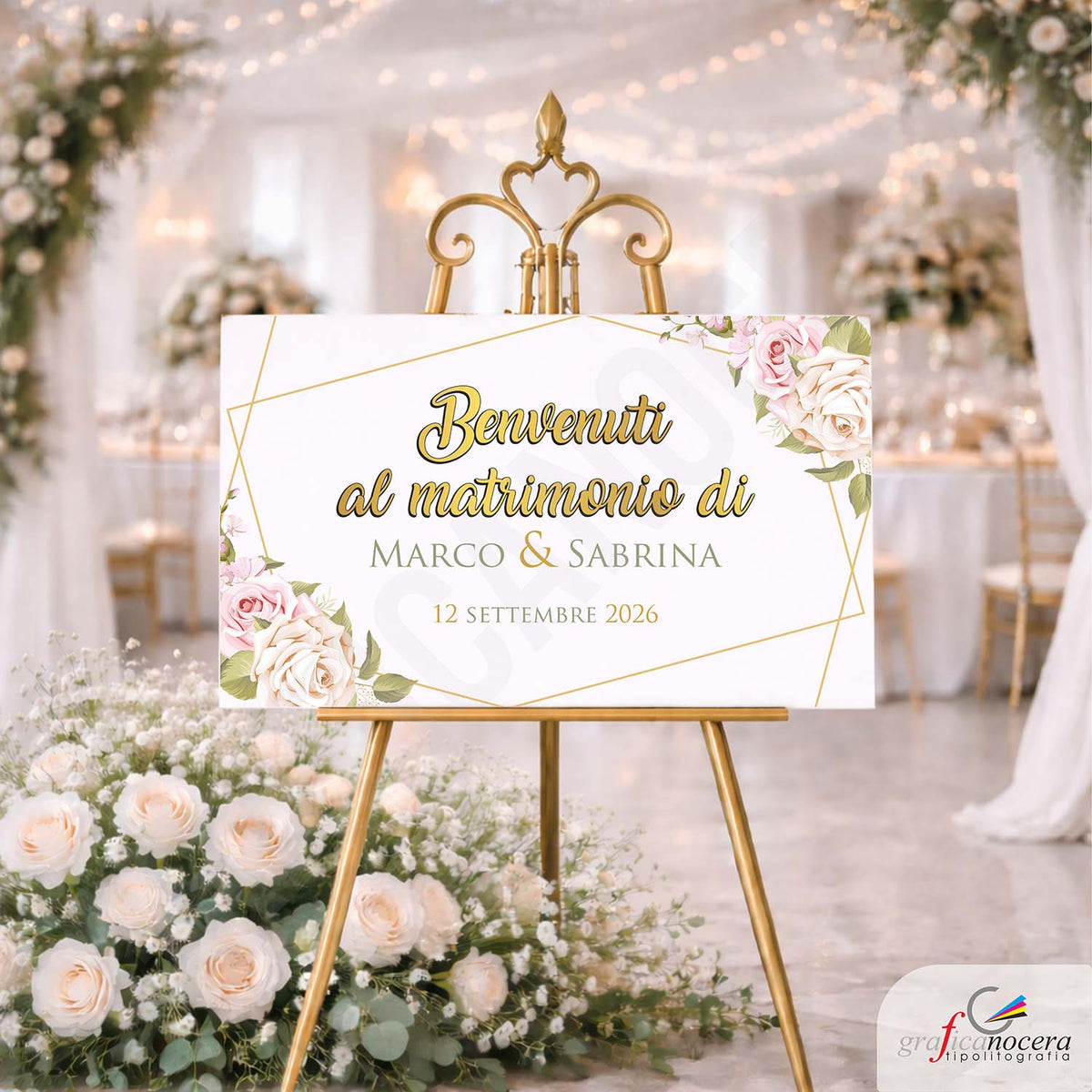 Pannello di Benvenuto Tema Floreale