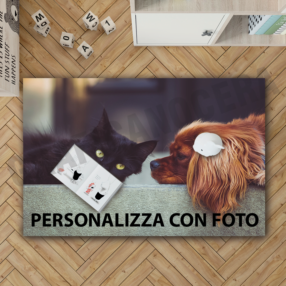 Tappeto varie misure in moquette personalizzato con foto