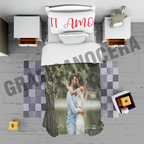 Plaid personalizzato 100x150 letto singolo con foto coperta letto ricorrenza