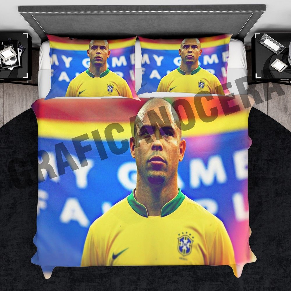 Plaid in pile RONALDO il fenomeno calcio campione coperta calda idolo regalo