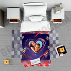 Plaid San Valentino personalizzato con foto coperta calda biancheria letto idea regalo