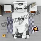 Plaid Alessandra Amoroso cantante idola pile coperta biancheria letto regalo