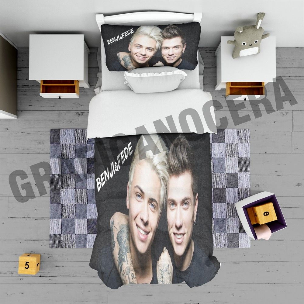 Plaid in pile BENJI E FEDE coperta pesante calda cantanti idoli regalo