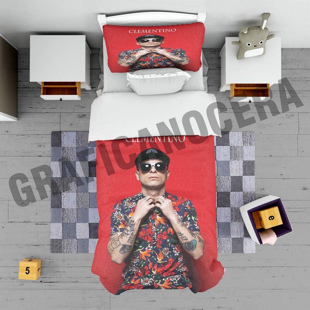 Plaid in pile CLEMENTINO cantante rap napoli hip hop coperta calda idolo regalo