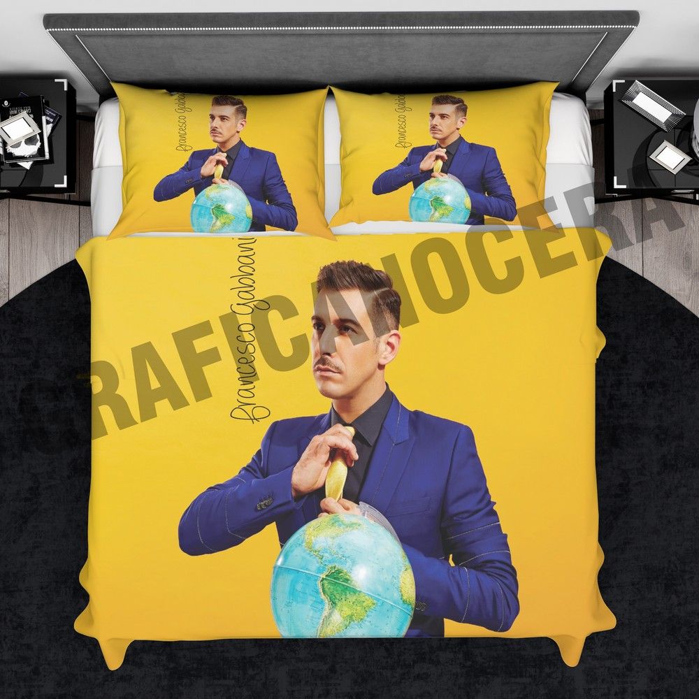 Plaid in pile FRANCESCO GABBANI cantante coperta calda idolo idea regalo