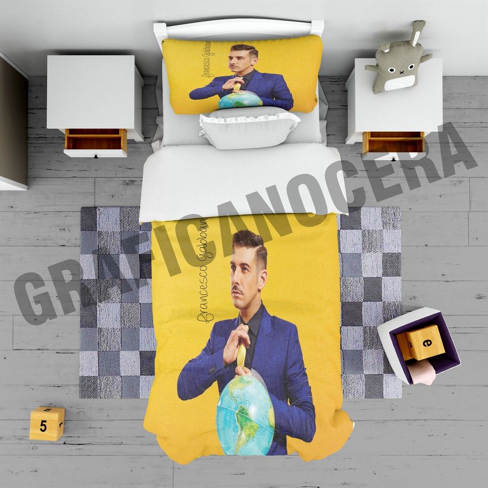 Plaid in pile FRANCESCO GABBANI cantante coperta calda idolo idea regalo