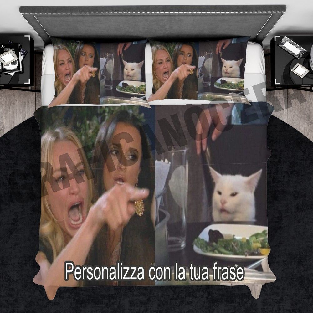 Plaid in pile MEME GATTO PERSONALIZZA CON LA TUA FRASE coperta calda regalo