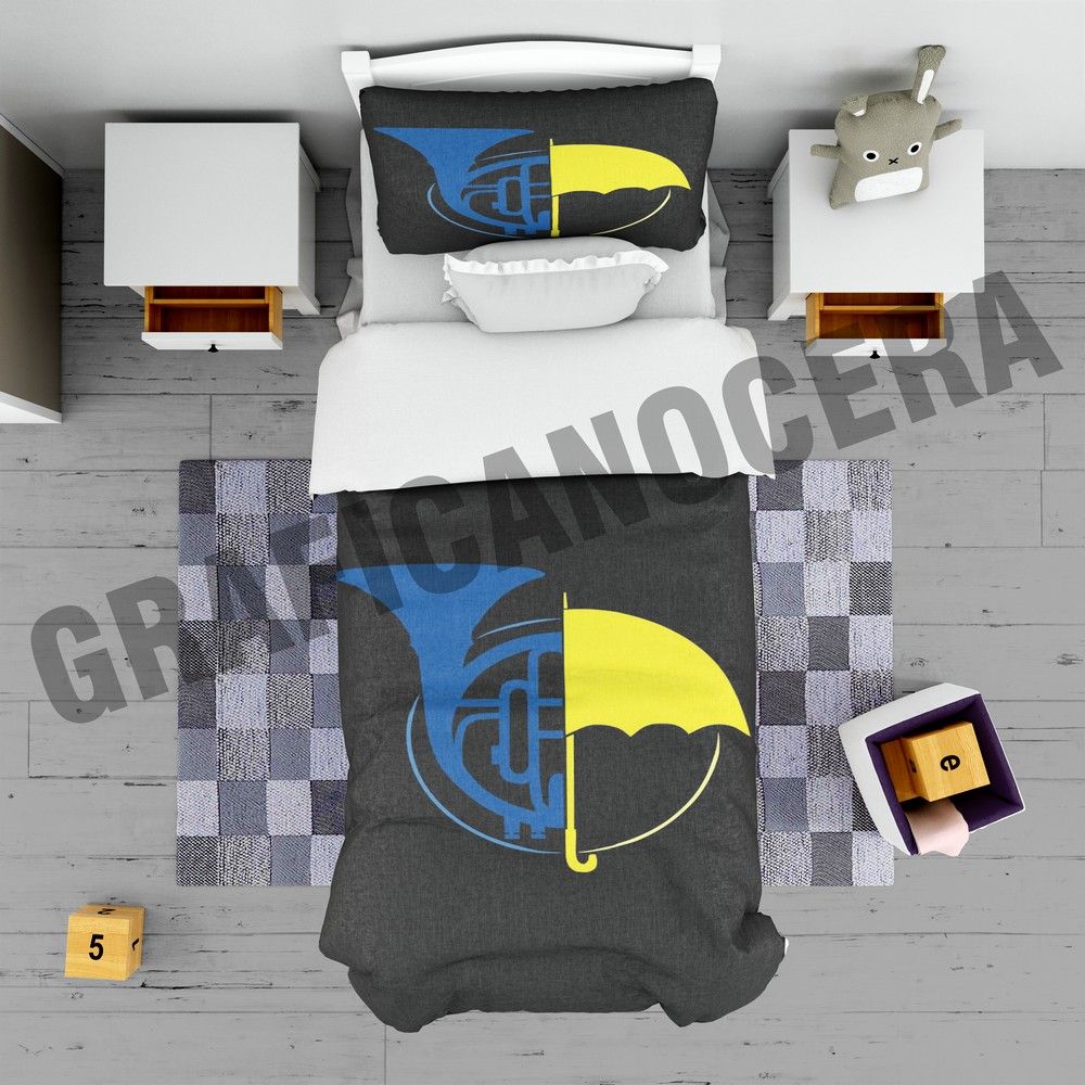 Plaid in pile Blue French Horn and Yellow Umbrella himym coperta calda regalo