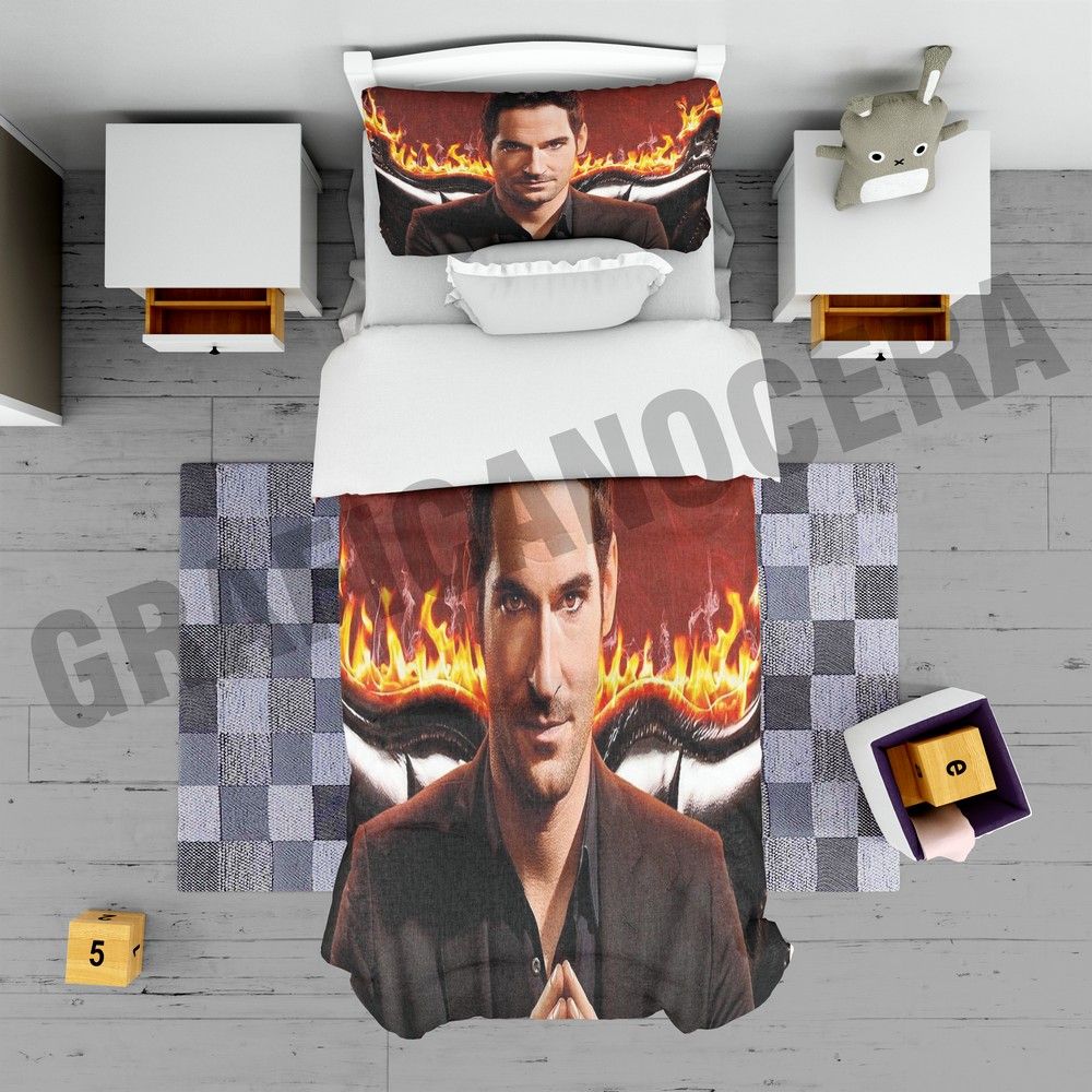Plaid in pile Lucifer letto biancheria film serie tv coperta calda idea regalo