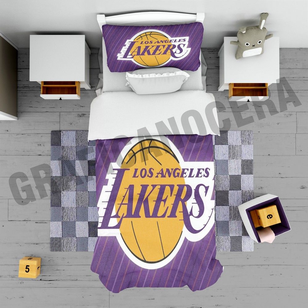 Plaid in pile Los Angeles Lakers NBA coperta calda inverno idea regalo