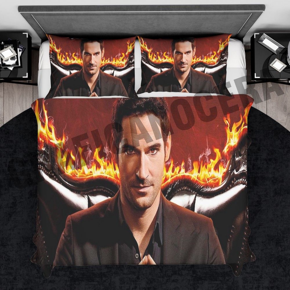 Plaid in pile Lucifer letto biancheria film serie tv coperta calda idea regalo