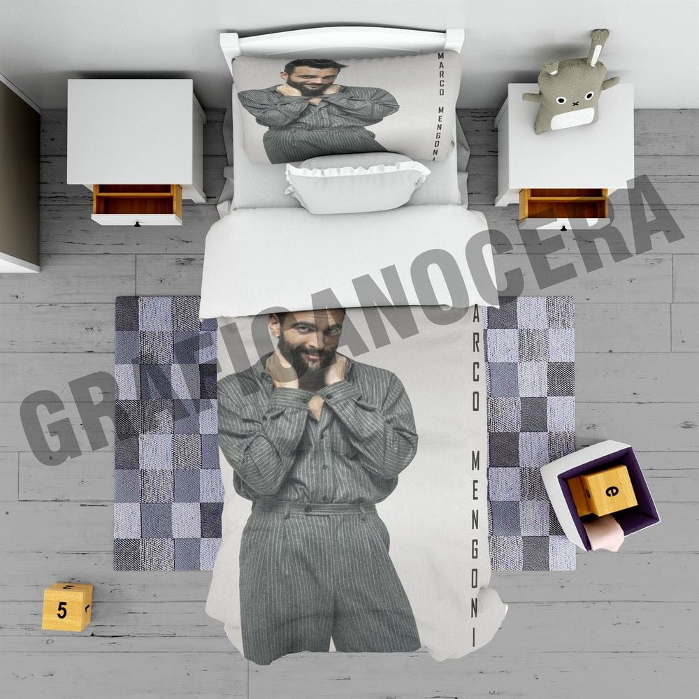 Plaid in pile MARCO MENGONI coperta calda cantante idolo regalo