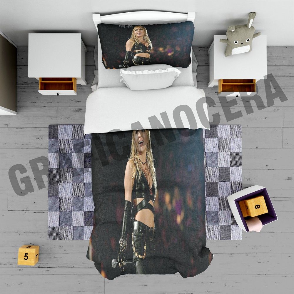 Plaid in pile MILEY CYRUS cantante attrice coperta calda inverno idolo regalo