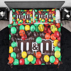 Plaid in pile M&M'S cioccolata coperta calda inverno goloso idea regalo