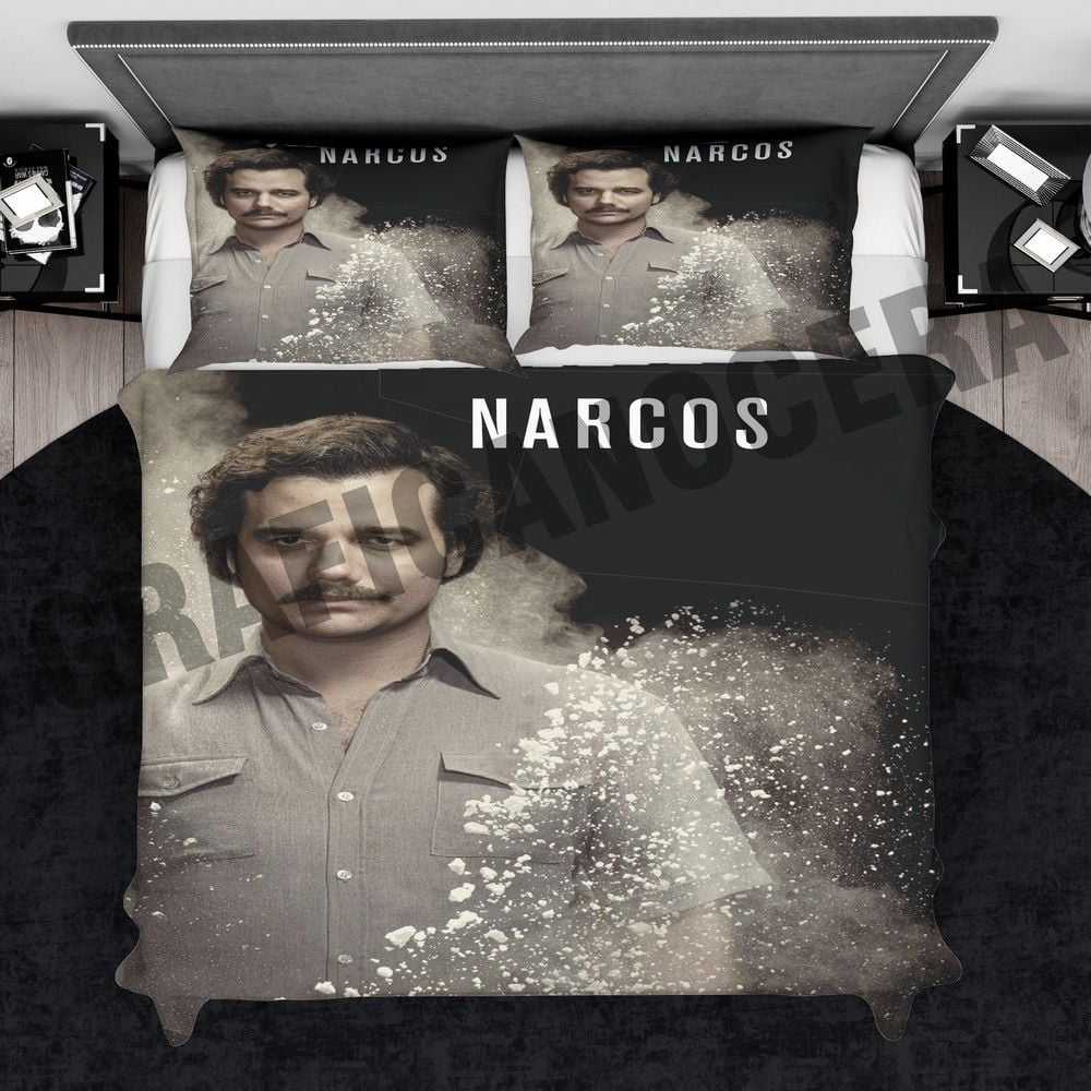 Plaid in pile NARCOS Pablo Escobar serie tv coperta calda idolo idea regalo