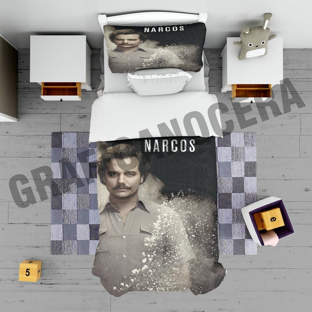 Plaid in pile NARCOS Pablo Escobar serie tv coperta calda idolo idea regalo