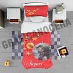 Plaid Natalizio personalizzato con foto coperta calda biancheria letto idea regalo natale