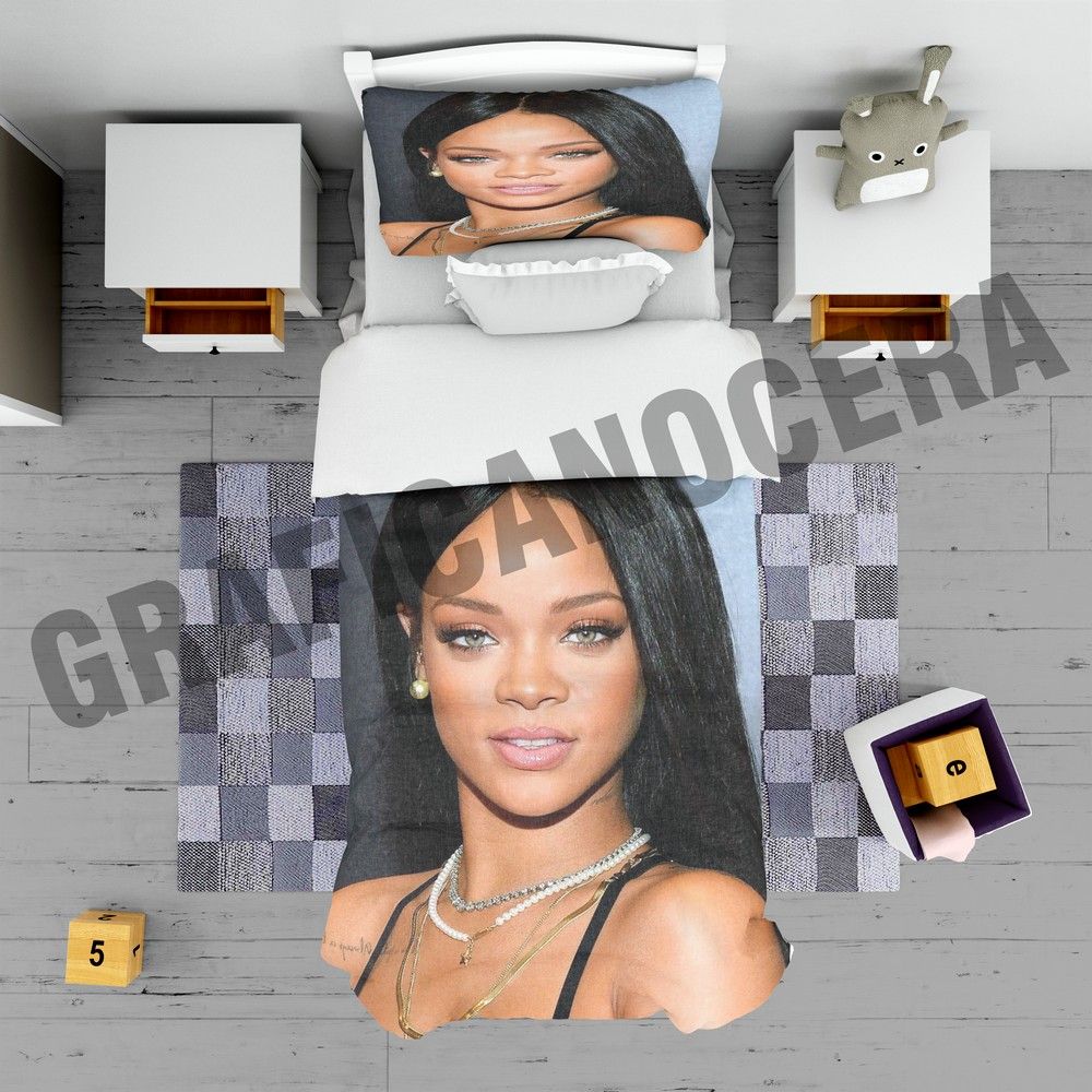 Plaid in pile RIHANNA cantante attrice modella coperta calda idolo idea regalo
