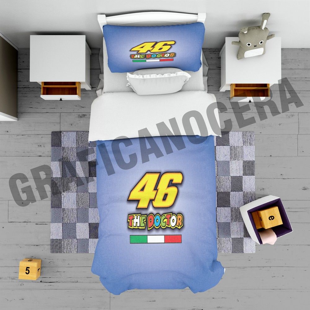 Plaid in pile VALENTINO ROSSI 46 motociclista moto gp idolo idea regalo