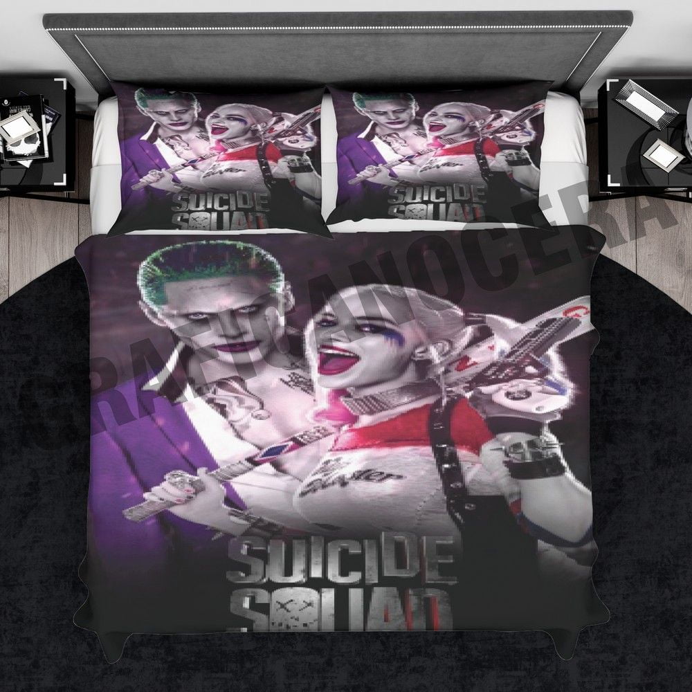 Plaid in pile Harley Quinn e Joker Suicide Squad amore coperta calda idea regalo