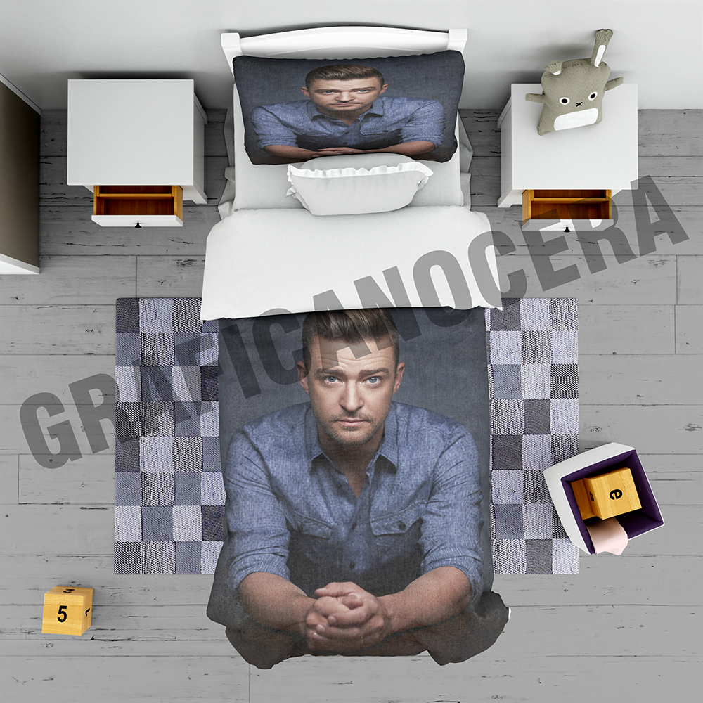 Plaid in pile JUSTIN TIMBERLAKE cantante attore coperta calda idolo idea regalo