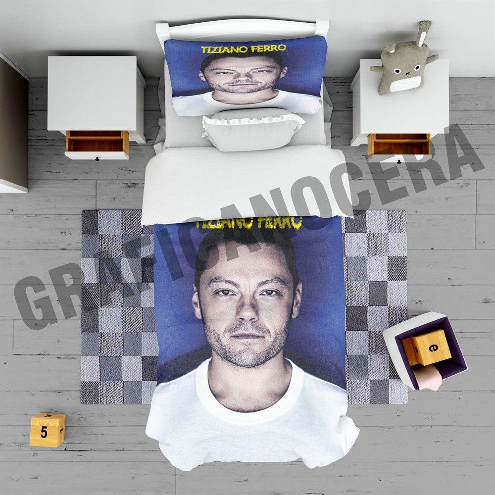 Plaid in pile TIZIANO FERRO musica cantante idolo idea regalo