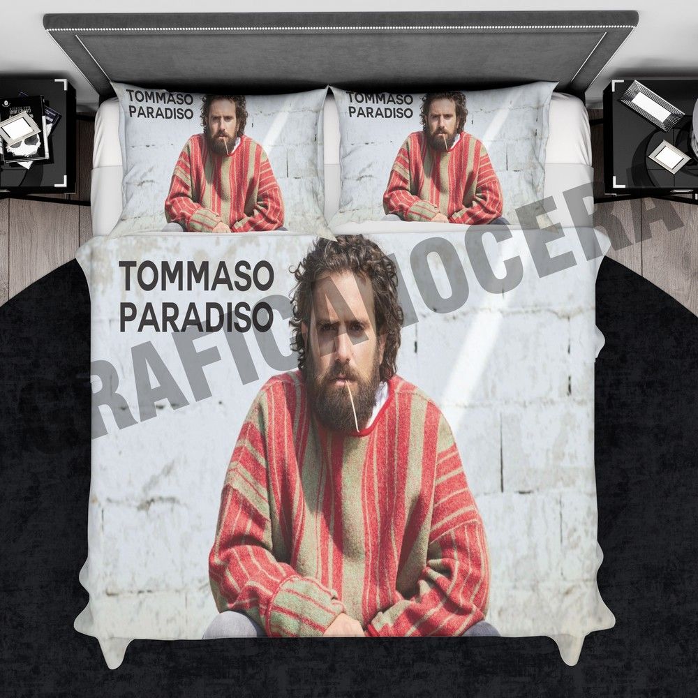 Plaid in pile TOMMASO PARADISO musica cantante coperta calda idolo idea regalo