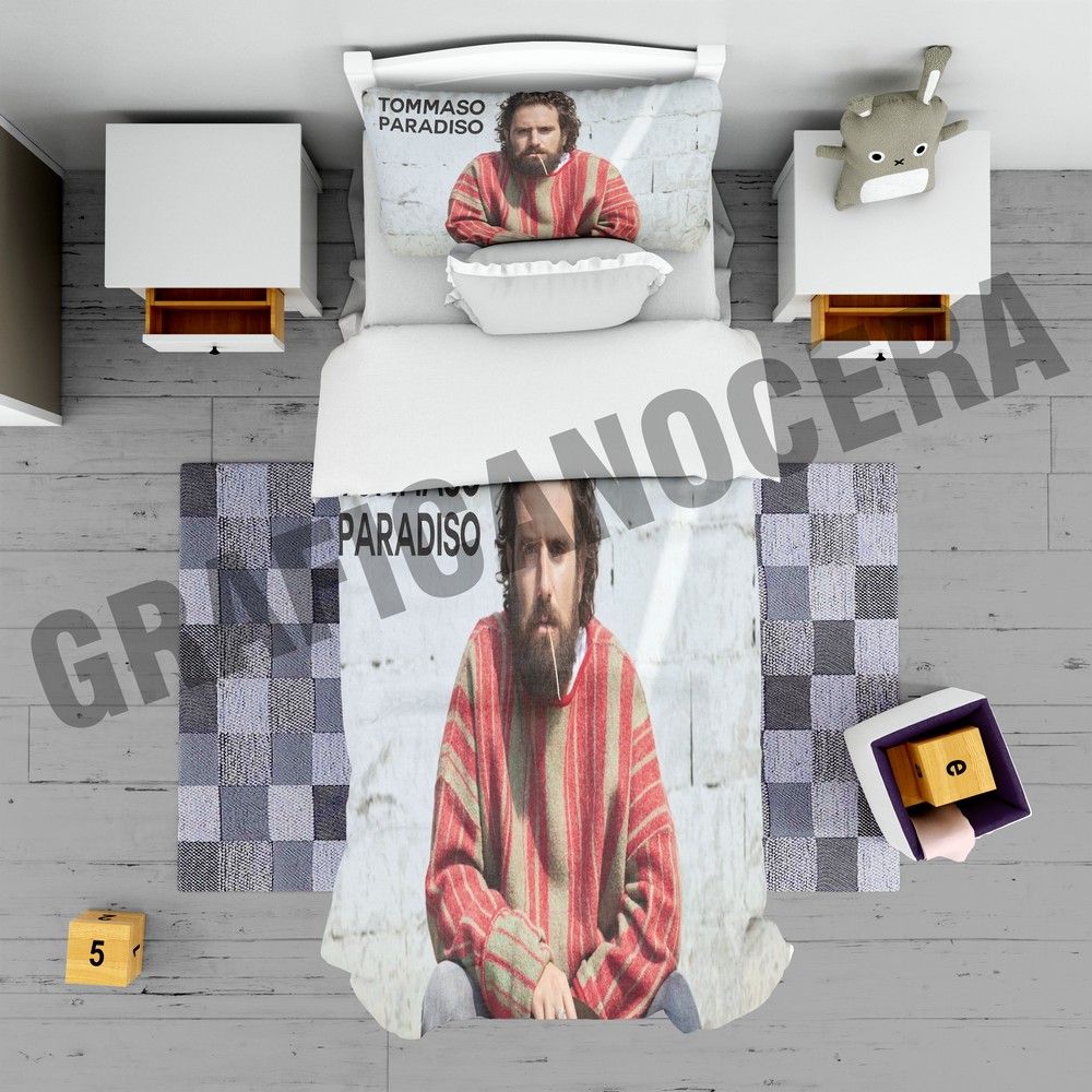 Plaid in pile TOMMASO PARADISO musica cantante coperta calda idolo idea regalo