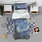 Plaid in pile Vincent Van Gogh quadro Notte Stellata 2 Pittore dipinto idea regalo