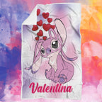 Plaid per Lei Angel di Stitch personalizzato con Nome coperta regalo